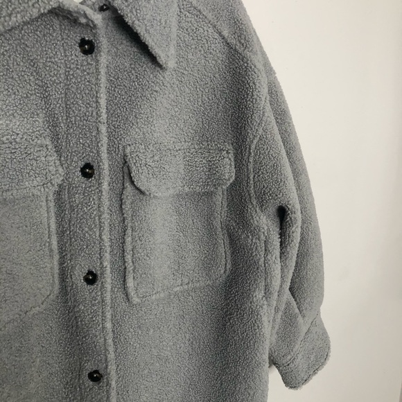 H&M 2020 SHEARLING TEDDY BEAR 🧸 SHACKET - Picture 7 of 16